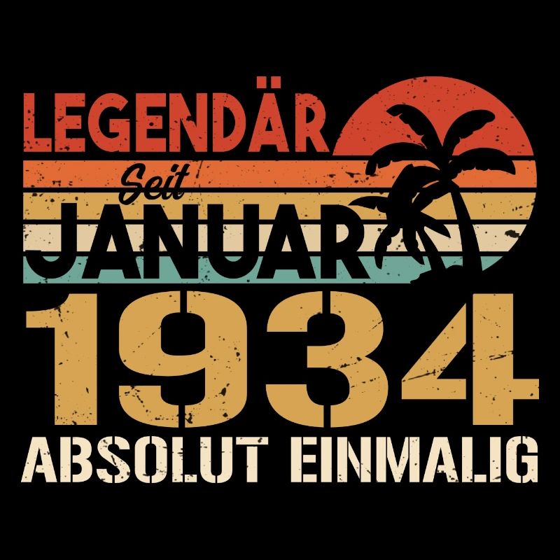 Geburtstagsgeschenk geboren im Januar 1934