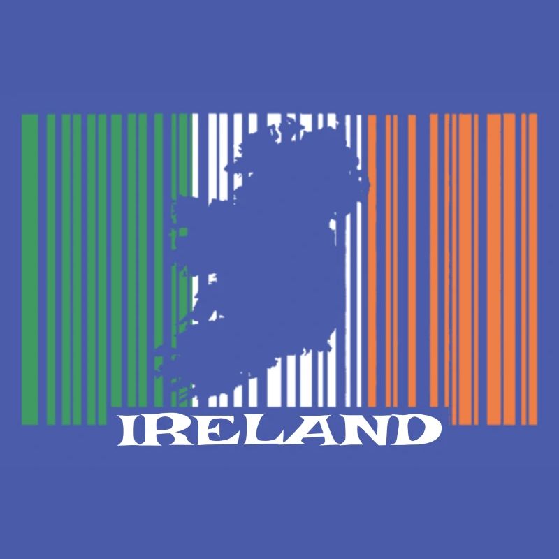 Irlande Code à barres Île irlandaise Irlande Idée