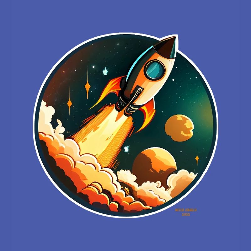 Fusée en route vers l'espace