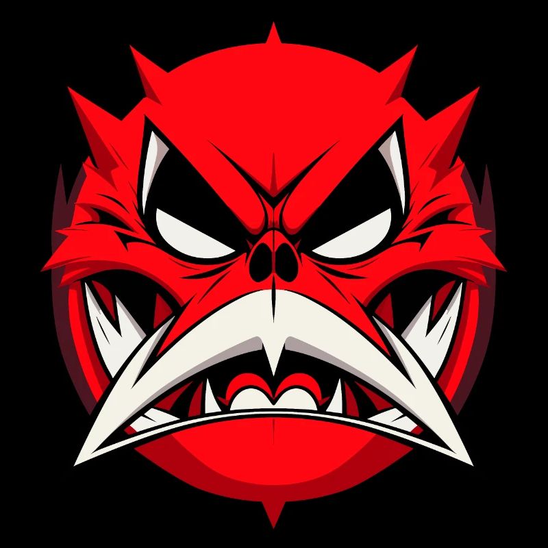 Abstract Evil Face
