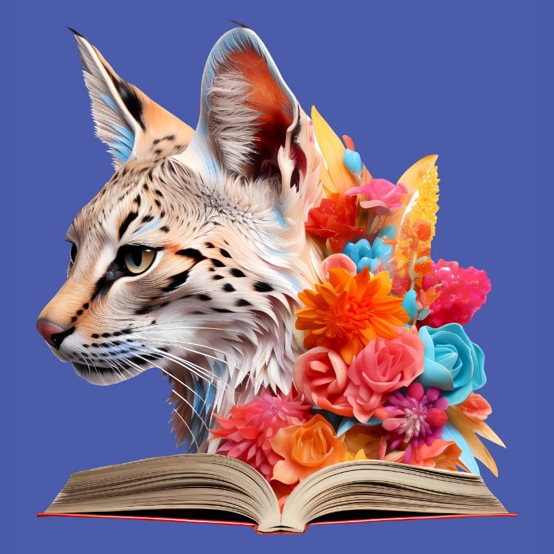 Serval-Katze Lesen Buch