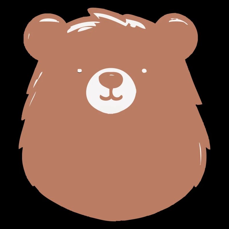 Simple bear in a flat handle