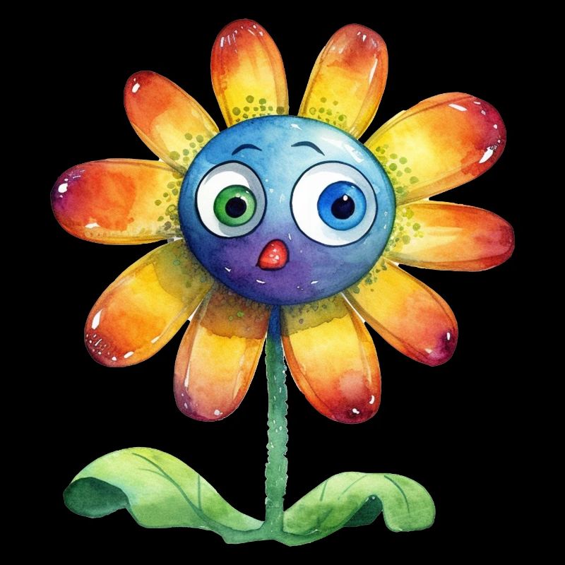 Dessin à l’aquarelle de fleur