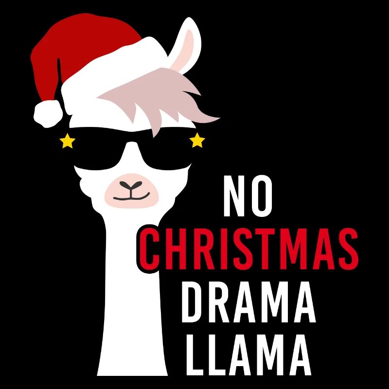 Lama de Noël pas de lama dramatique de Noël lama