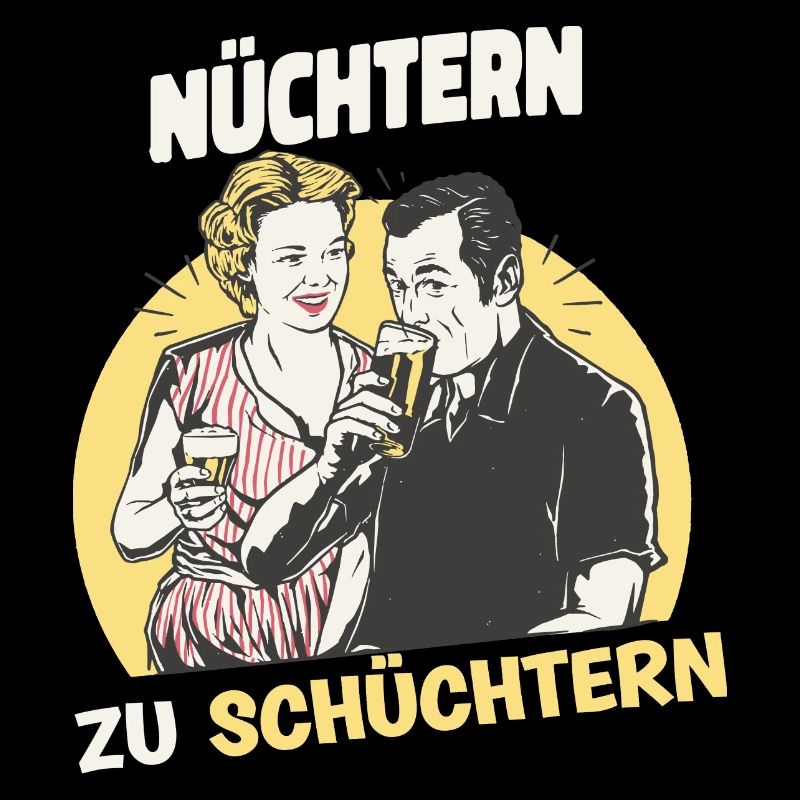 Nüchtern zu schüchtern Biertrinker Alkohol Mann
