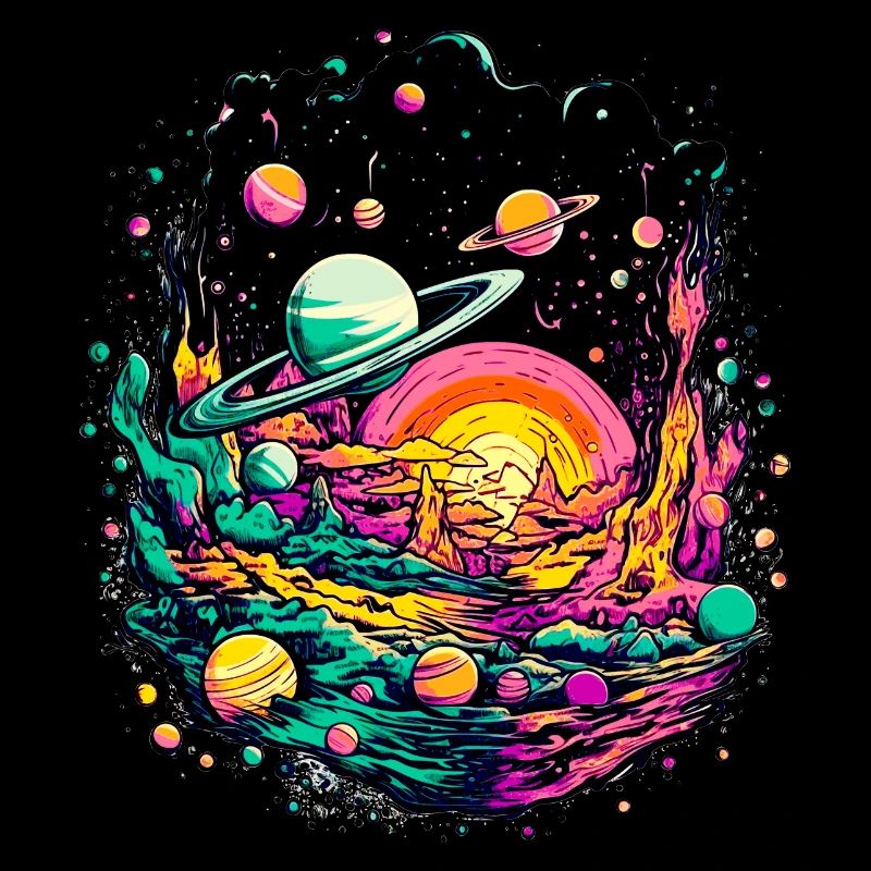 Galaxy and planets in the solar system and space
