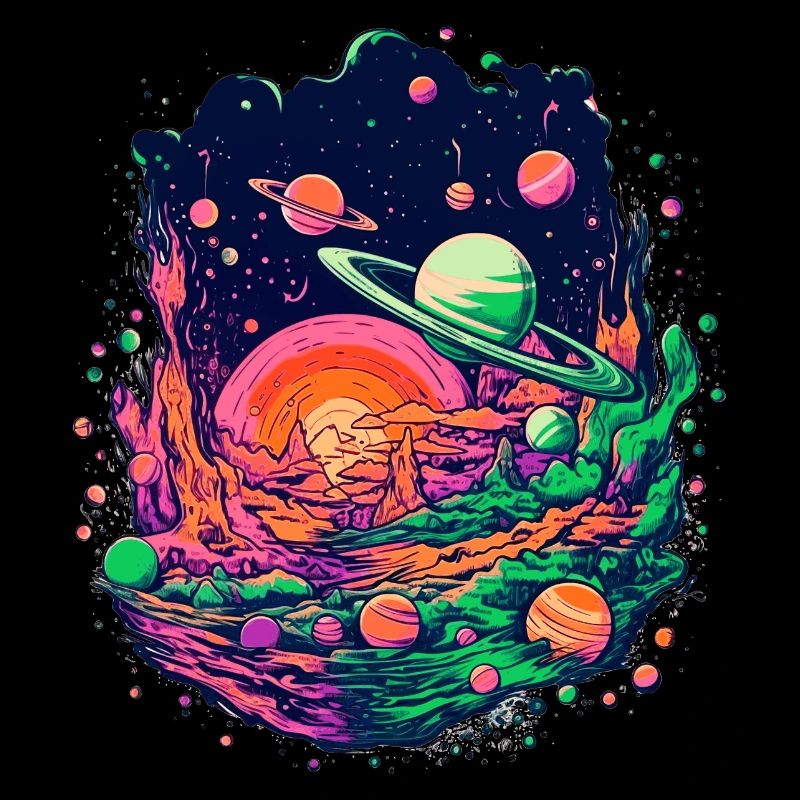 Mysterious solar system with planets