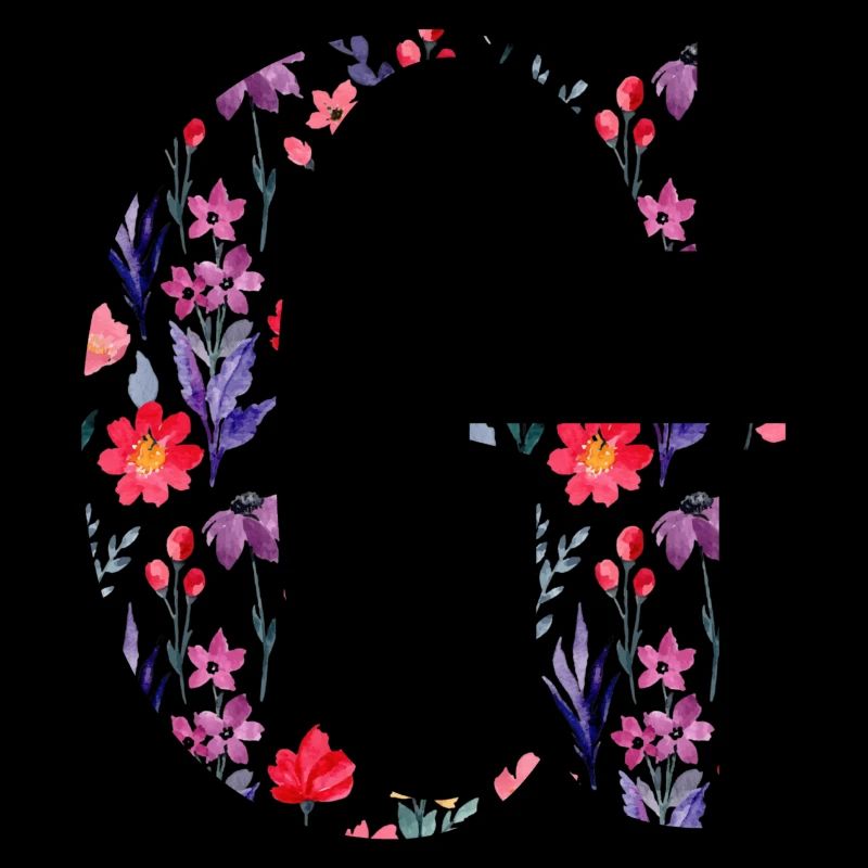 Personalisierter Blumenbuchstabe g - Geschenkidee