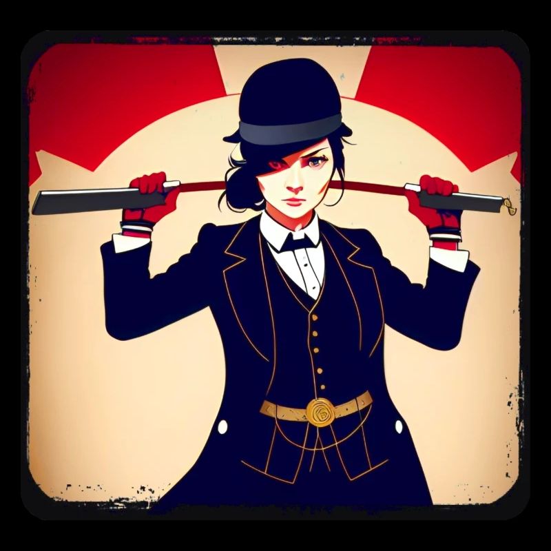 Fille cool dans le style steampunk