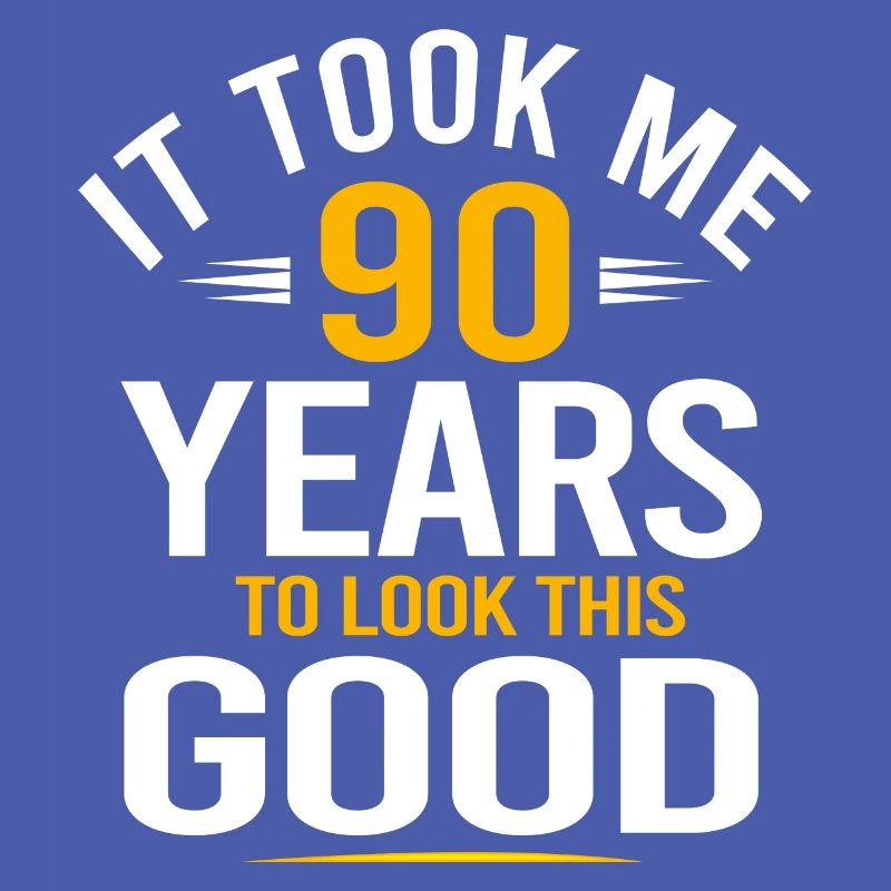 Conception du 90e anniversaire, m’a pris 90 ans, 90 ans