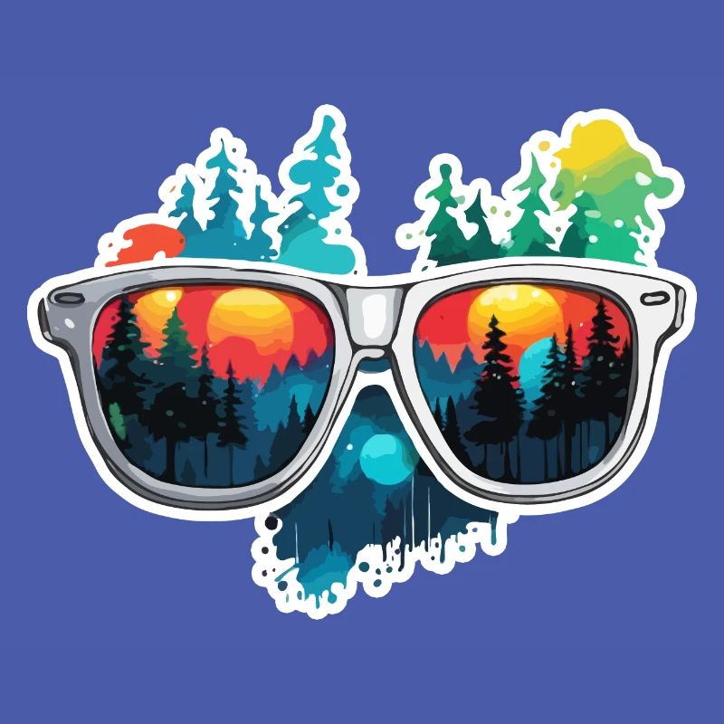 Sunglasses / Reflection / Forest / Reflection
