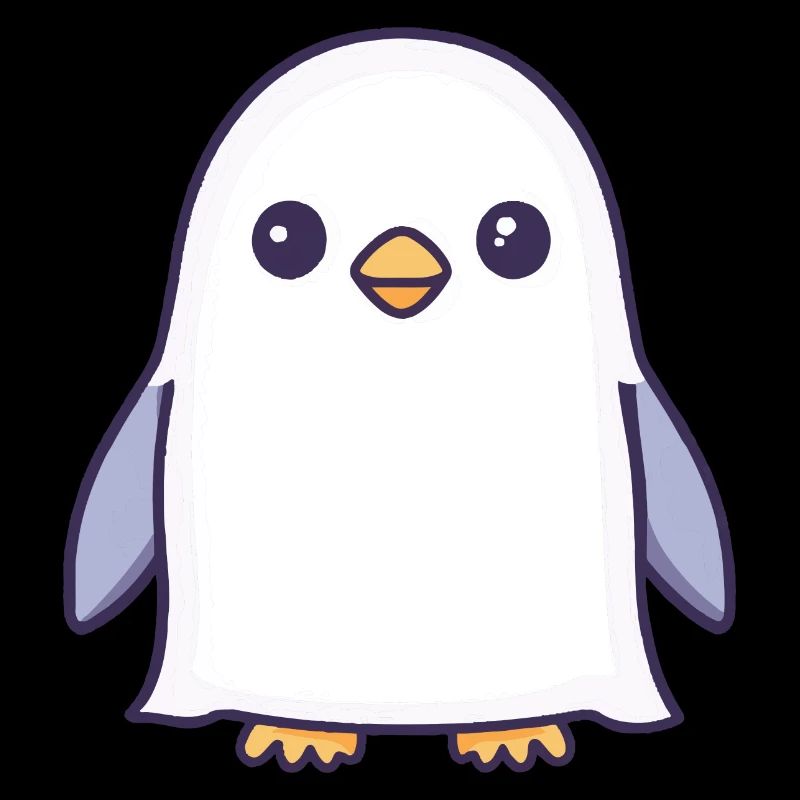 Pinguin Halloween Comic Geist