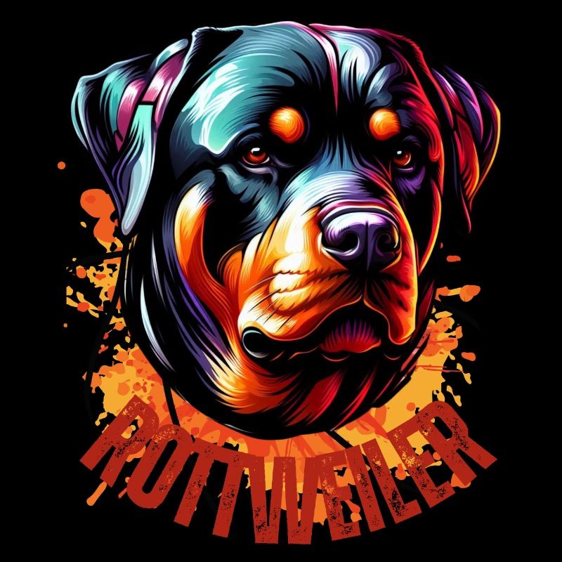 Rottweiler Graffiti Braun