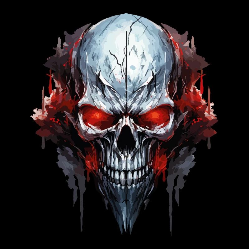 Skull Skull Skeleton Motorcycle Biker Gang