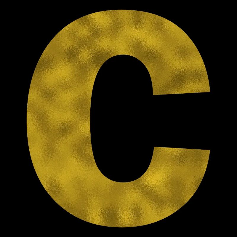 Letter C Gold