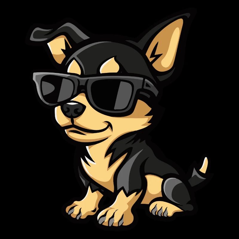 Chihuahua Hunde Comic Cool