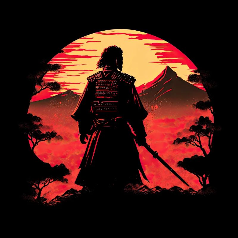 Samurai Warrior at Sunset