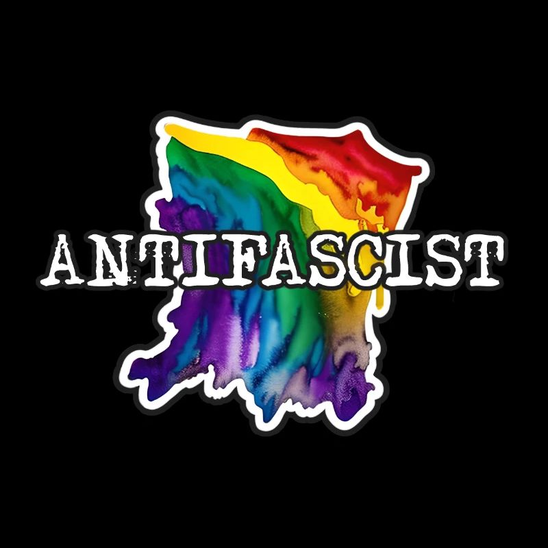 Antifa antifascistes arc-en-ciel