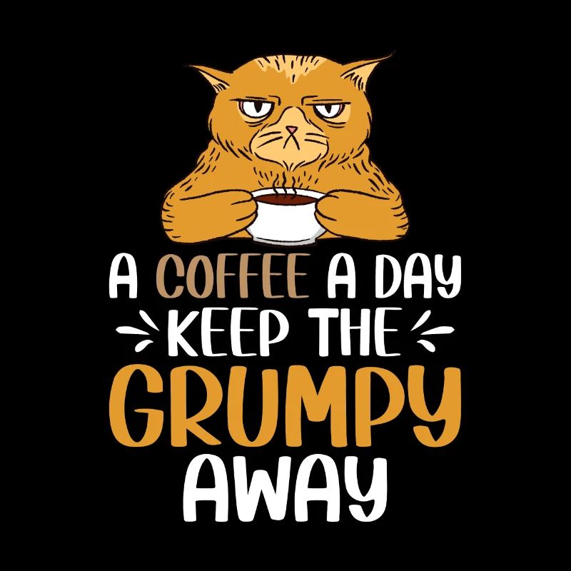 Kaffee Kaffeebohne Grumpy Katze Büro Montag