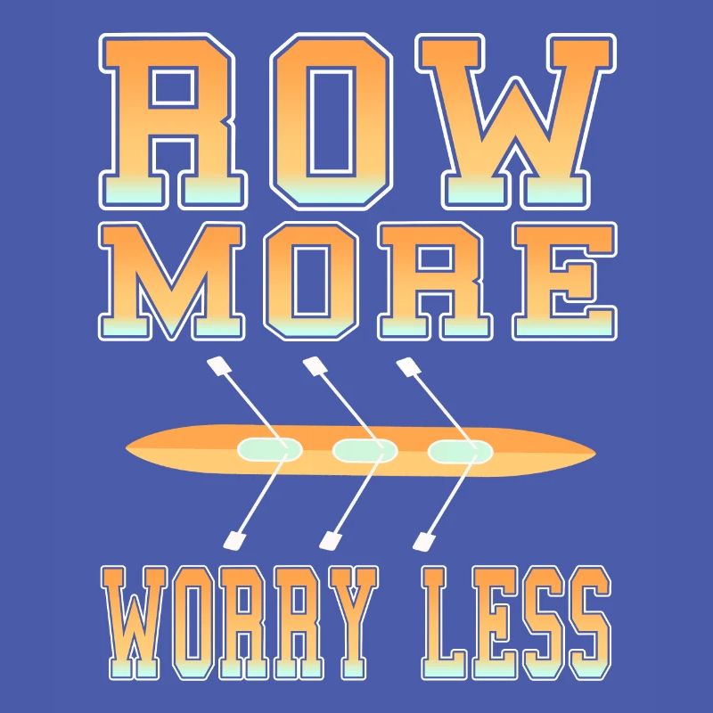 Row More Worry Less Rowing T-Shirt Present Gift
