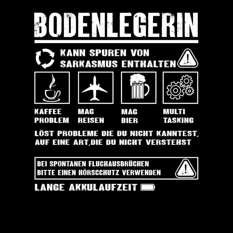 BODENLEGERIN Spruch Beruf Sarkasmus Lustig Humor