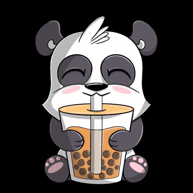 panda boba tea cute kawaii bubble tea panda