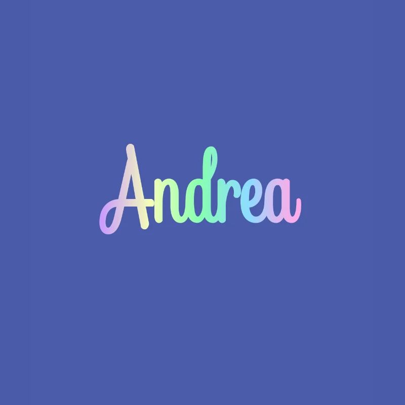 ANDREA Rainbow Minimalist Cursive
