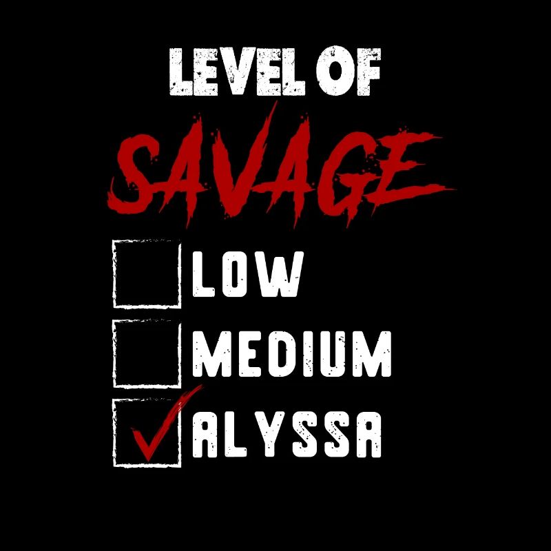 Niveau de Sauvage: ALYSSA Coche Nouveauté Custom N