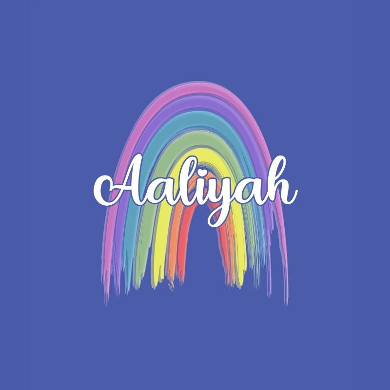 AALIYAH Rainbow Cursive