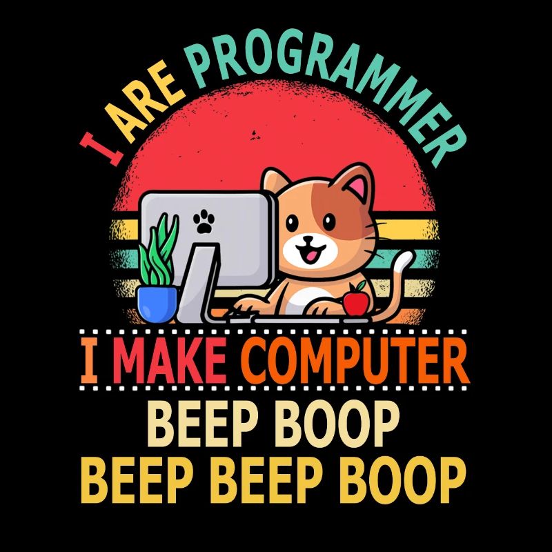 Je suis programmeur Je fais un bip d’ordinateur Boop