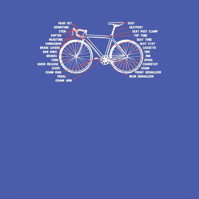 Vélo Biker Cyclisme Anatomie Vélo de route Pièces Vélo
