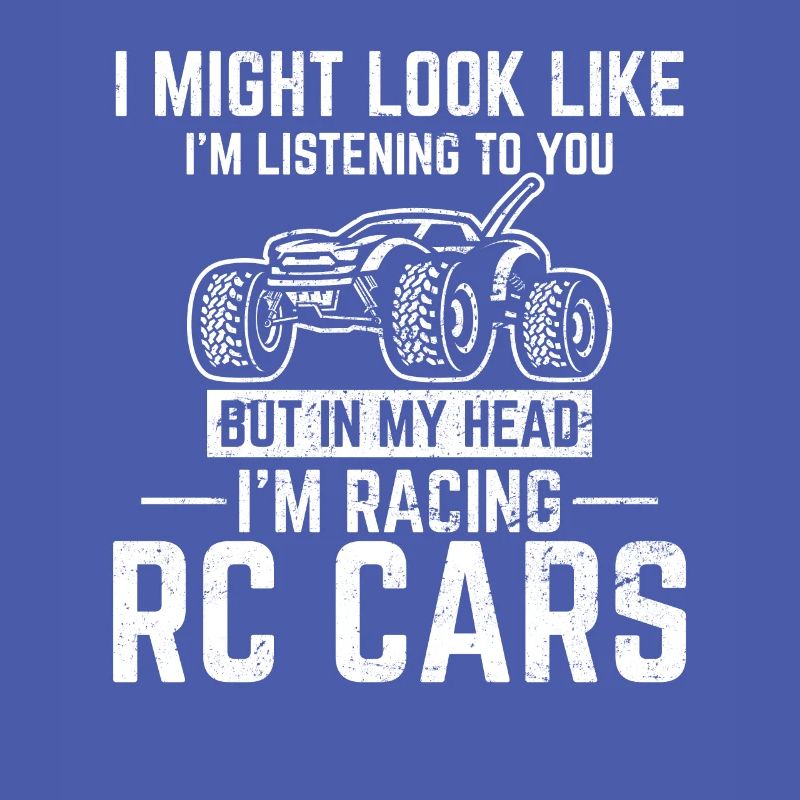 Dans ma tête, je fais de la course de voitures RC drôle télécommande