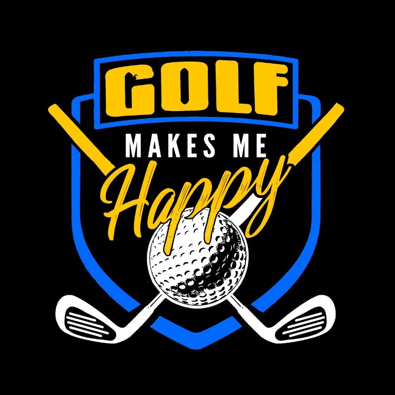 Golf Makes Me Happy Cool Golfing Design T-Shirt