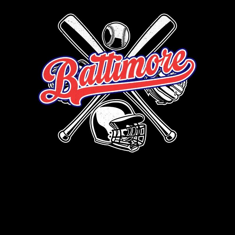 Vintage Baltimore Baseball Distressed Baseball