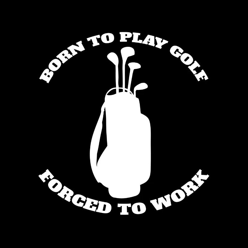 Golf Golfspielerin Spruch Golfschläger Golfball