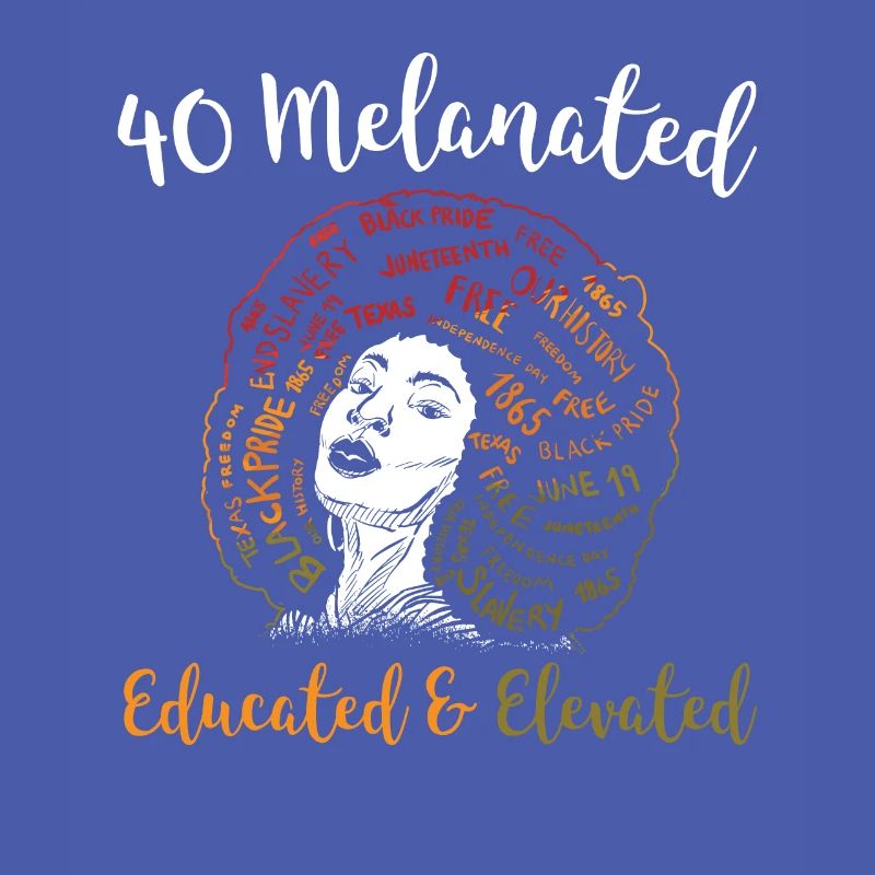 40 Melanated Educated Elevated Juneteenth