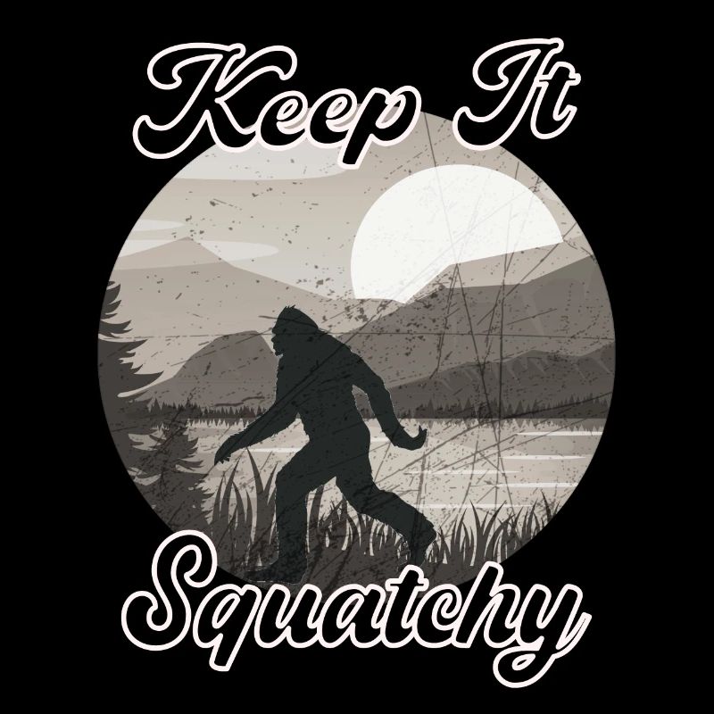 Keep It Squatchy Funny Sasquatch Retro Bigfoot