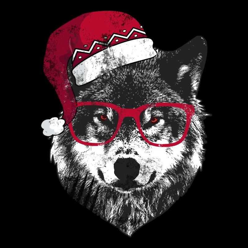 Grumpy Christmas Wolf