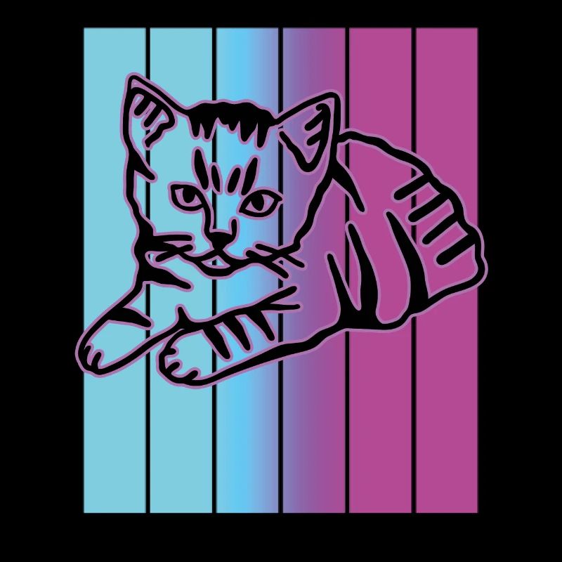 Chat graphique Retro Cat pour les propriétaires de chats