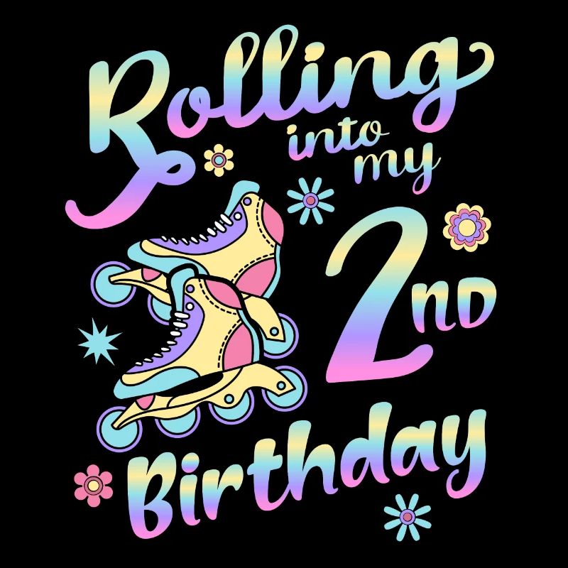 Rolling Into My 2nd Birthday Roller Skater Inline