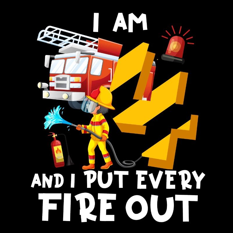 Fire engine firefighting I am 4 years old