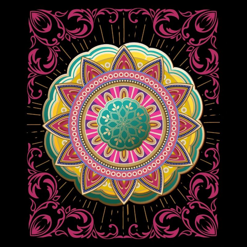 Arabesque, Mandala-Design, 3d-Mandala