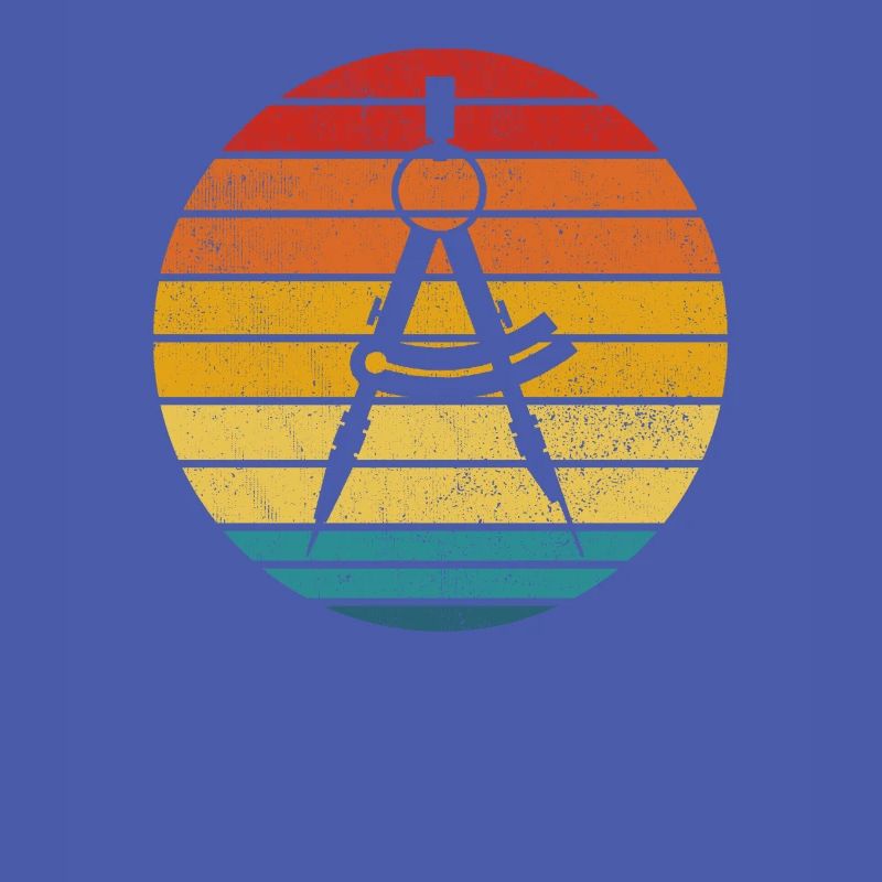 Funny Architect Retro Vintage Compass Engineer Pun