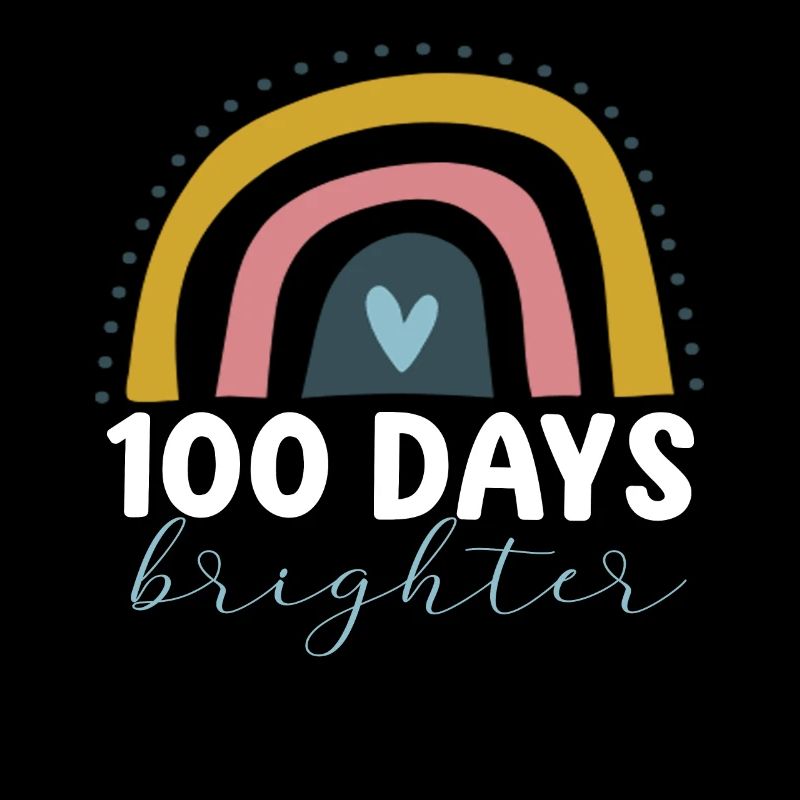 100 Days Brighter Rainbow for Teacher Happy 100th