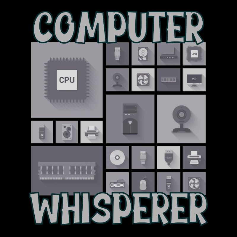 Computer Whisperer Support technique informatique Nerds Geeky