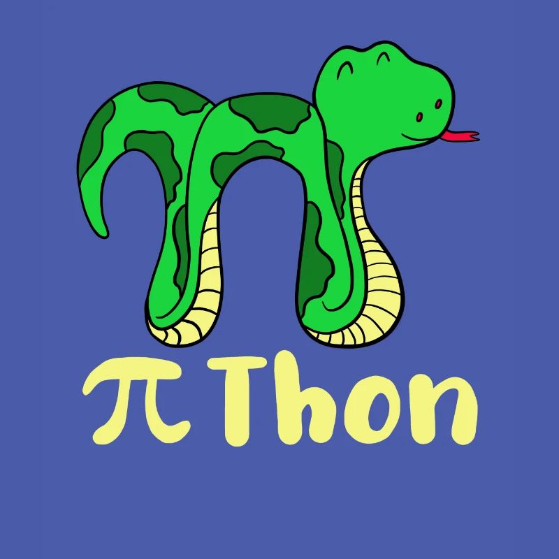 Drôle serpent pi jour math python science blague