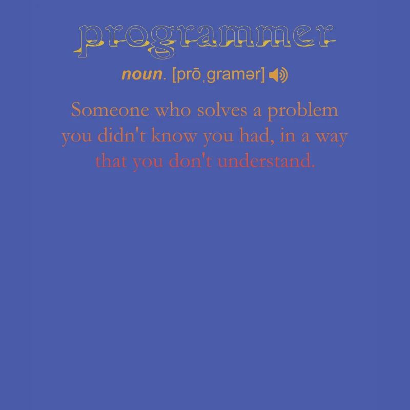 Programmer Funny Definition Coding Humor Vintage