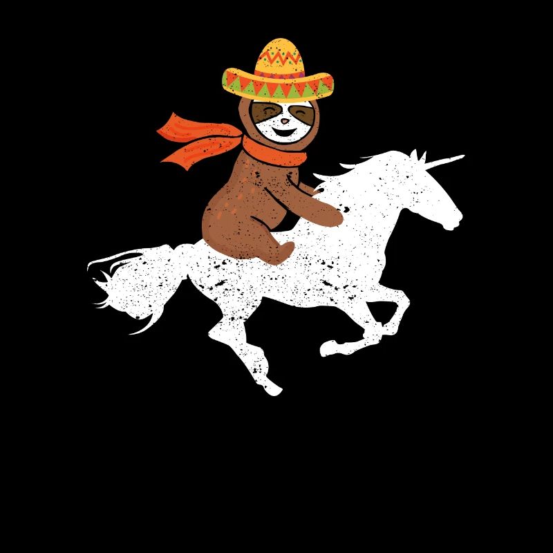Cinco De Mayo Funny Sloth Riding Unicorn