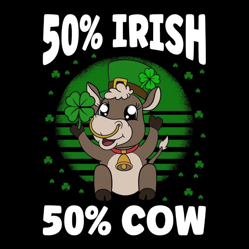 Mignonne trèfle de vache Fête de la Saint Patrick