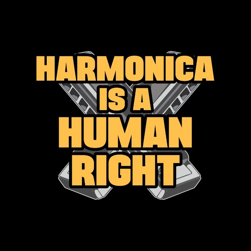 Harmonica Is A Human Right Harmonicist Gift Idea